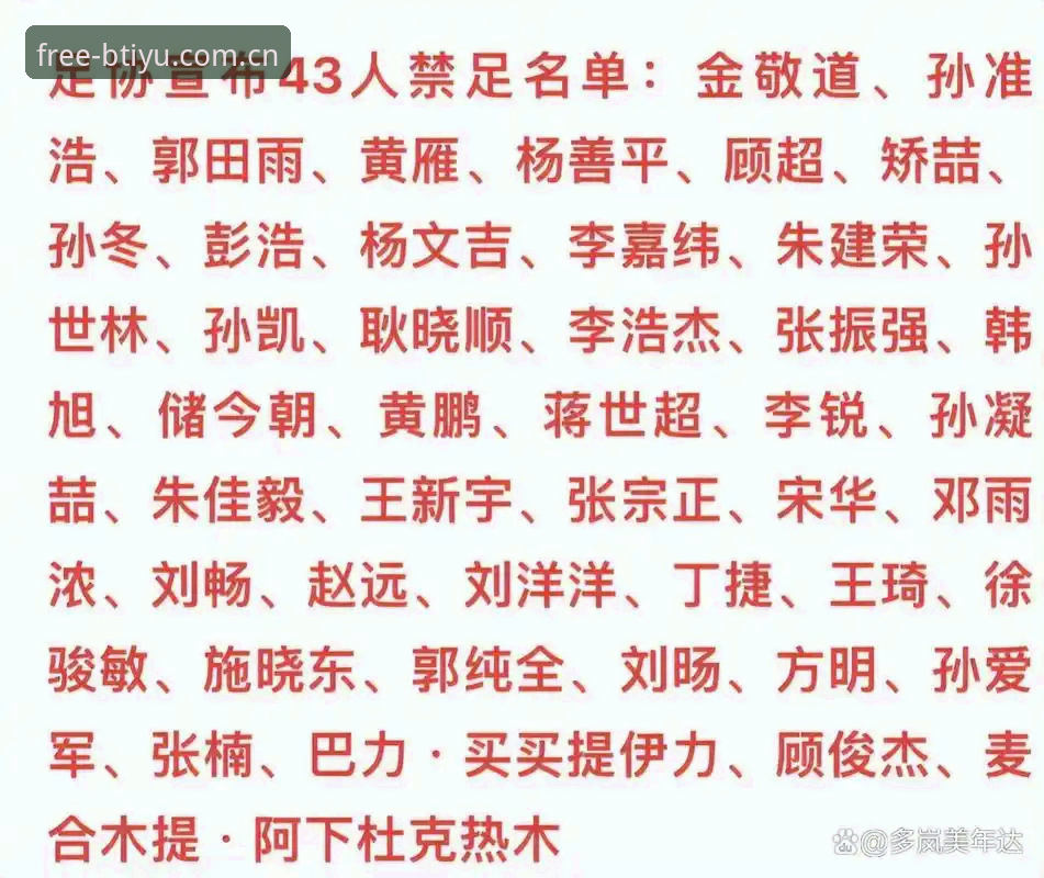 中国足协第三批禁足名单解析：操作教程与赛事信息查阅指南